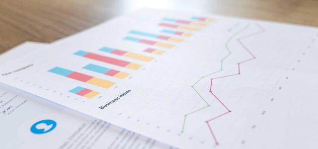 Financial charts.